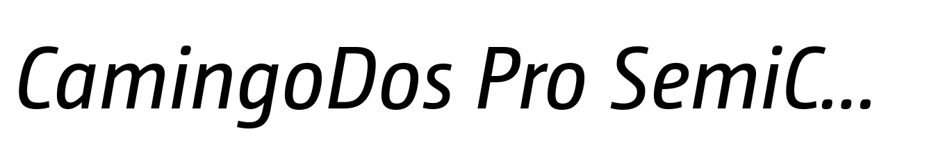 CamingoDos Pro SemiCondensed Italic
